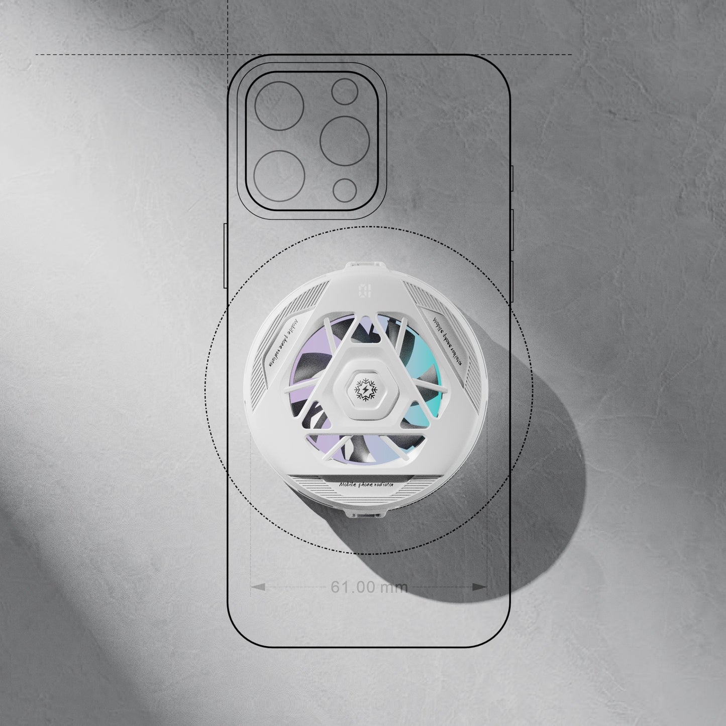 CryoCore Magnetic Phone Cooler with Digital Display
